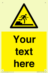 Custom warning Submerged step or steps